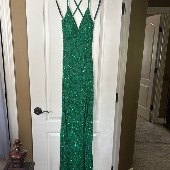 Primavera Couture Dresses & Skirts - Primavera Couture Green Sequin Maxi Gown